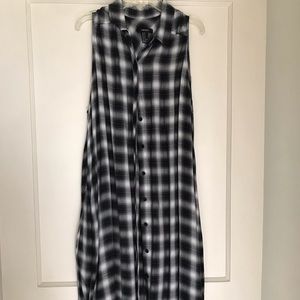 Plaid shirt/ vest/ dress